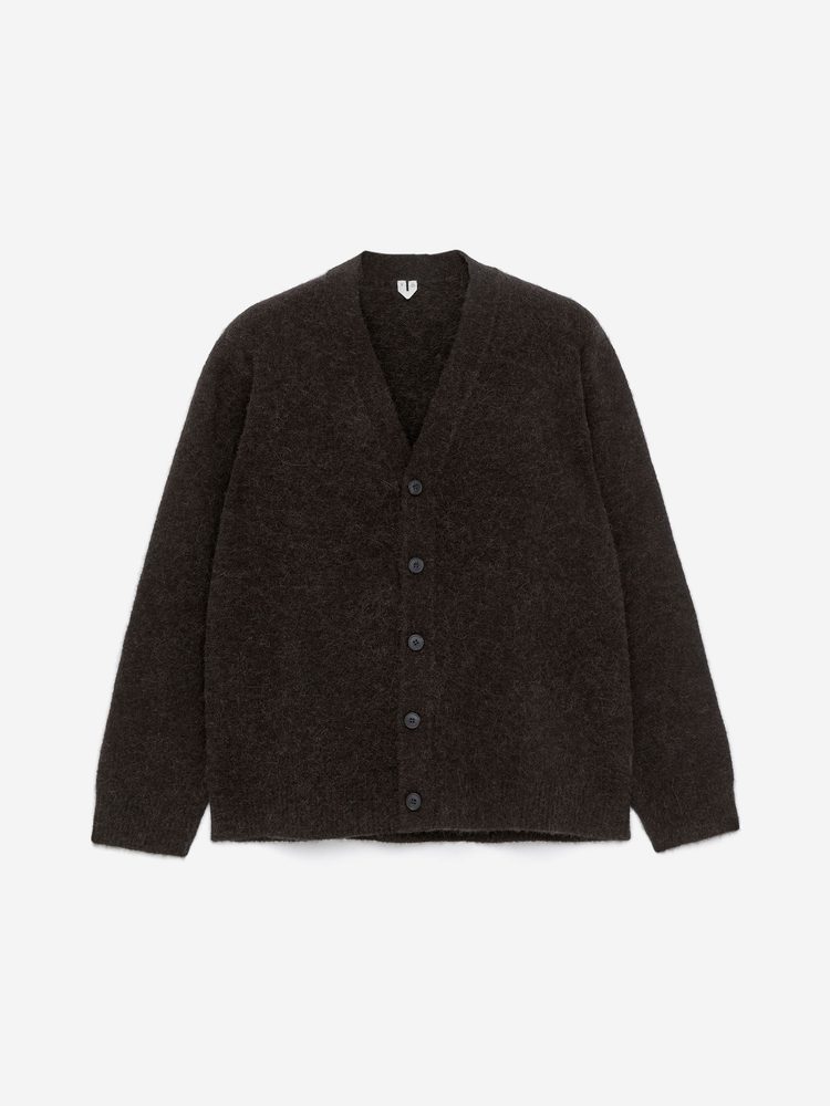 ARKET Brown wool-alpaca cardigan