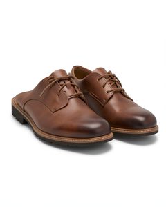 Clarks Dark tan leather derby shoes