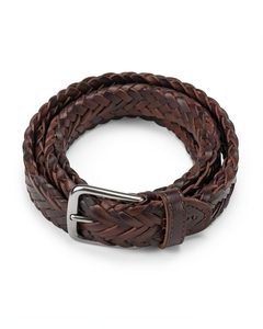 ROYALZ Brown braided leather belt