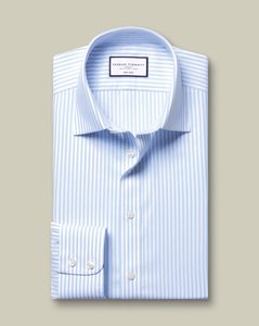Charles Tyrwhitt Sky blue striped shirt
