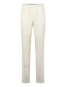 Polo Ralph Lauren Cream pleated wool trousers