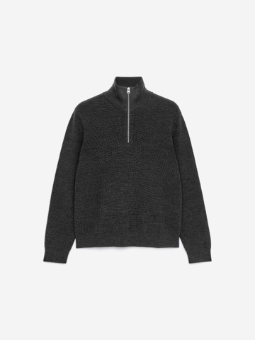 ARKET Wool & Cotton Half Zip Jumper