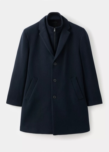 Mango Manteau laine col intérieur amovible